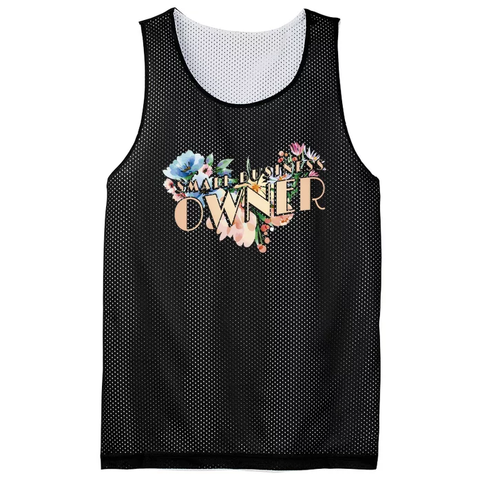 Small Business Owner Flower Mesh Reversible Basketball Jersey Tank