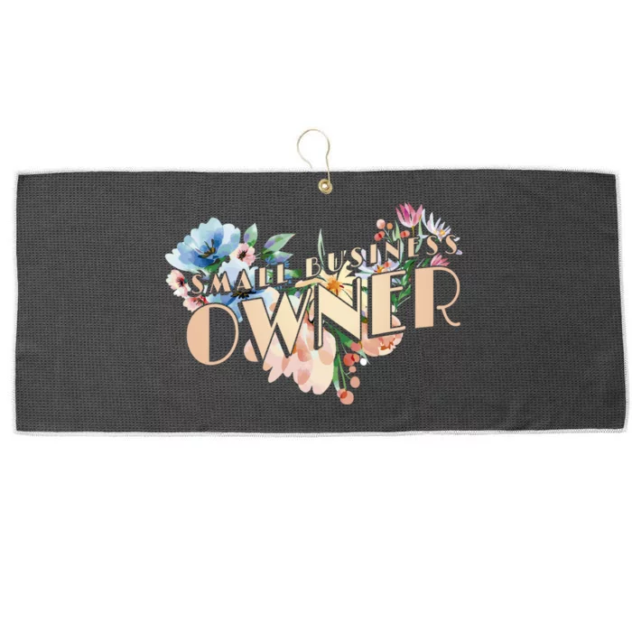 Small Business Owner Flower Large Microfiber Waffle Golf Towel