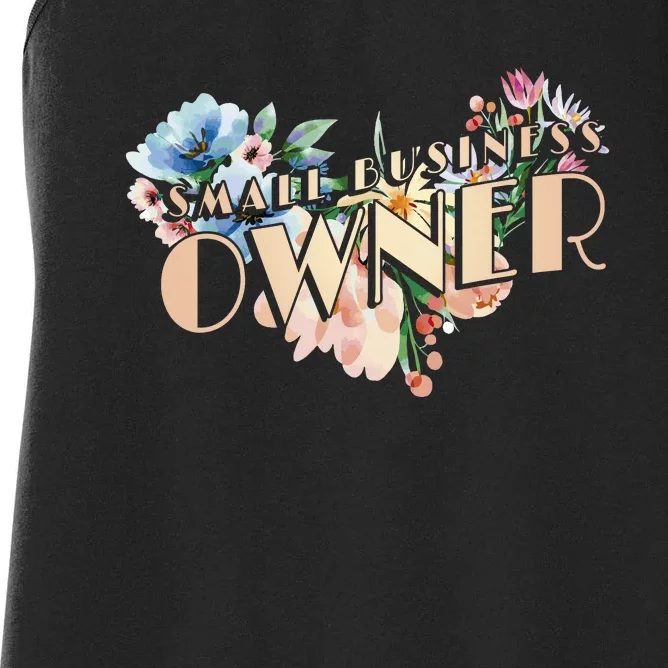 Small Business Owner Flower Women's Racerback Tank