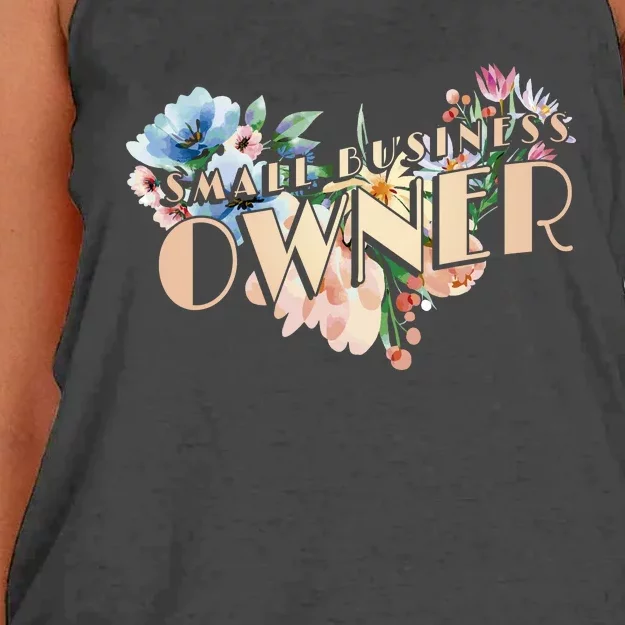 Small Business Owner Flower Women's Knotted Racerback Tank