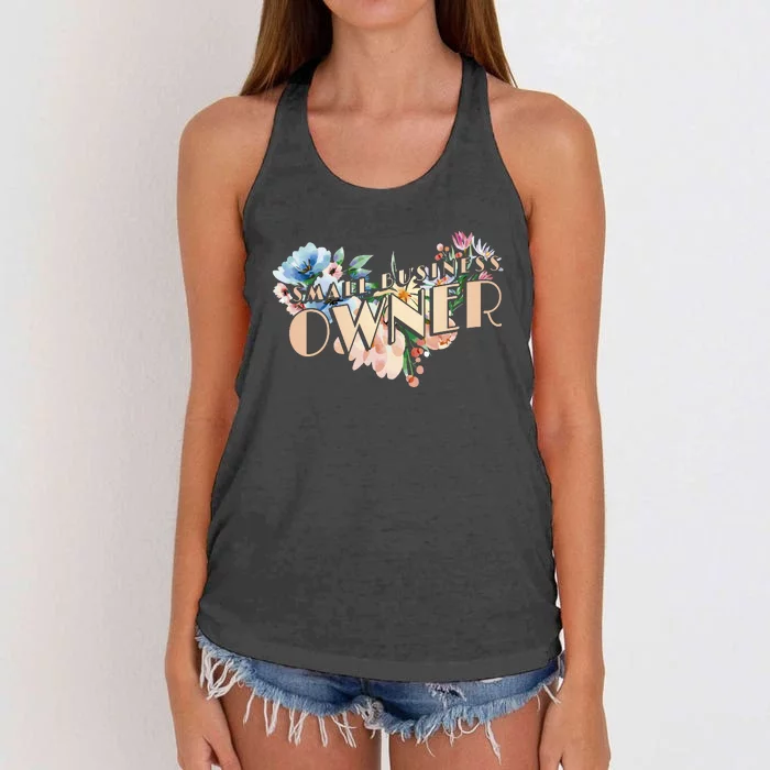 Small Business Owner Flower Women's Knotted Racerback Tank