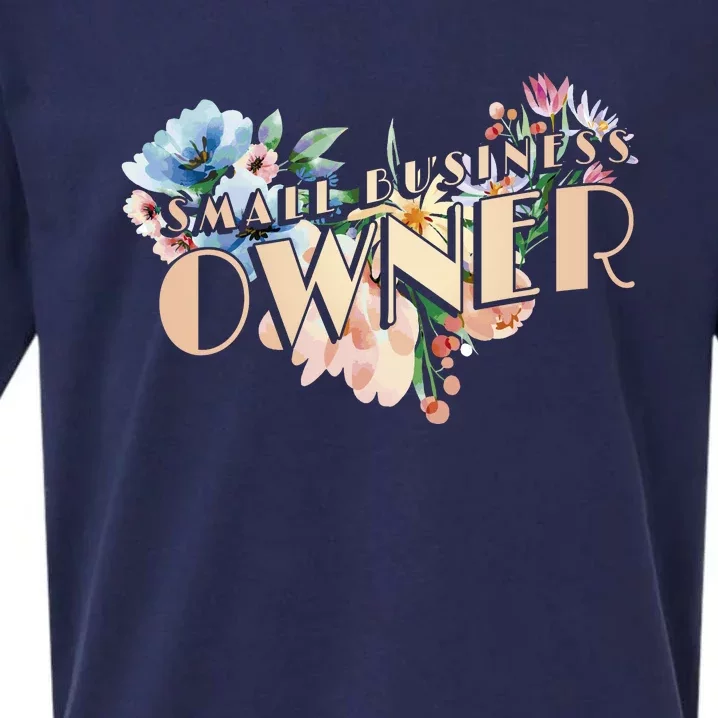 Small Business Owner Flower Sueded Cloud Jersey T-Shirt