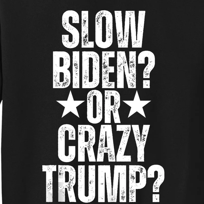 Slow Biden Or Crazy Trump Funny American Political Design Sweatshirt