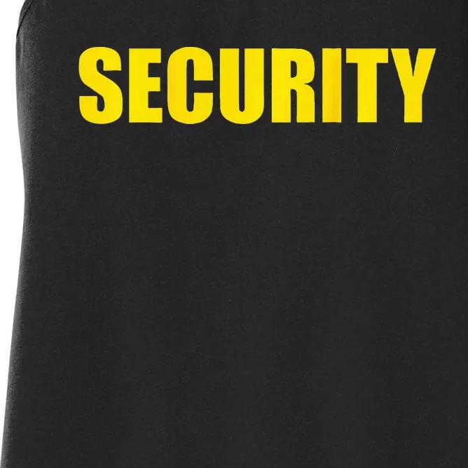 Security Back Only Women's Racerback Tank