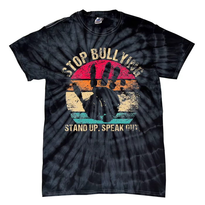 Stop Bullying Orange Stand Up Speak Out Unity Day Tie-Dye T-Shirt