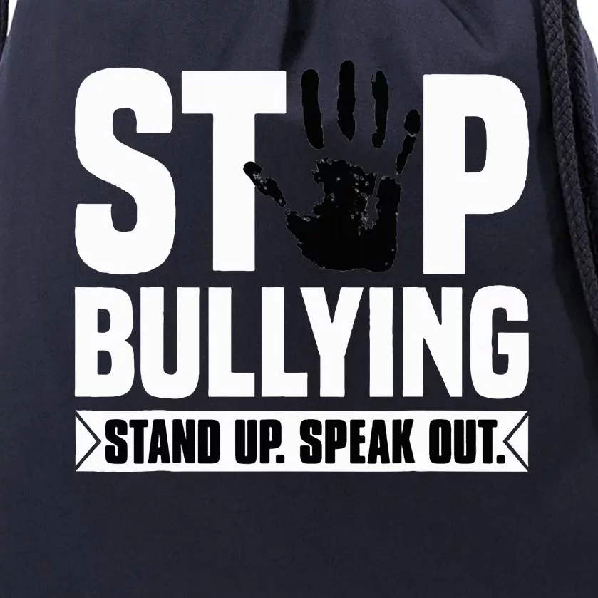 Stop Bullying Orange Stand Up Speak Out Unity Day Drawstring Bag