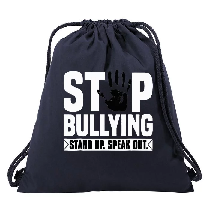 Stop Bullying Orange Stand Up Speak Out Unity Day Drawstring Bag