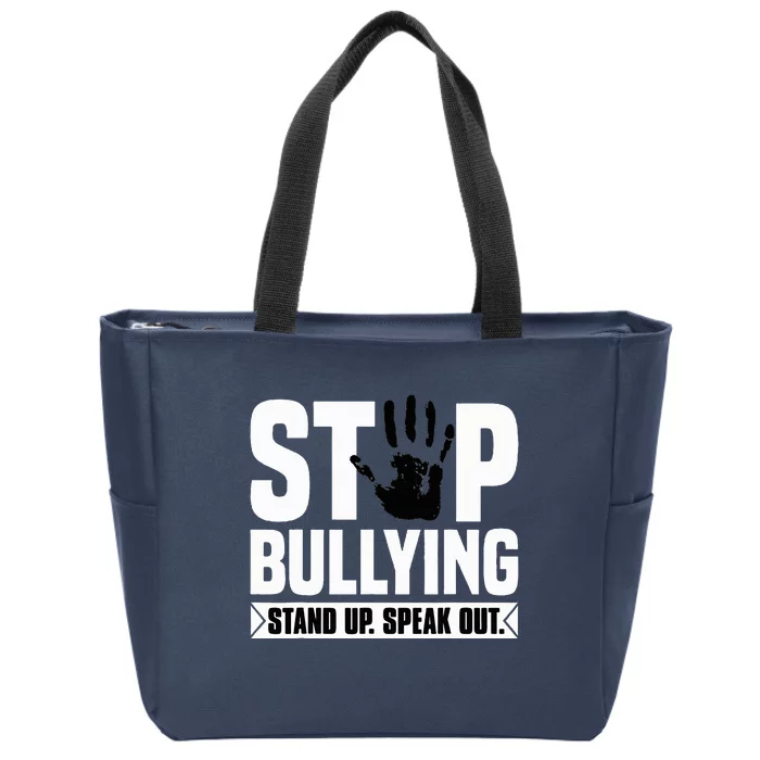 Stop Bullying Orange Stand Up Speak Out Unity Day Zip Tote Bag