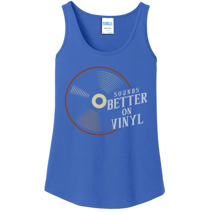 Sounds Better On Vinyl Record Album Lover And Audiophile Gift Ladies Essential Tank