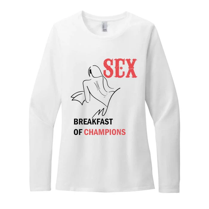 Sex Breakfast Of Champions Naughty Womens CVC Long Sleeve Shirt