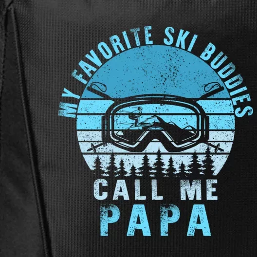 Ski Buddies Papa Skiing Goggles Snowboarding Grandpa Dad Gift City Backpack