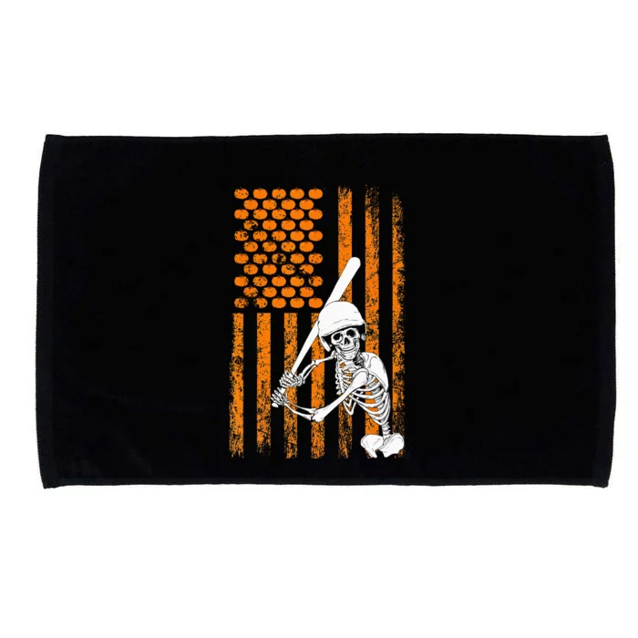 Skeleton Baseball Player Fan Skeleton Halloween Baseball Microfiber Hand Towel