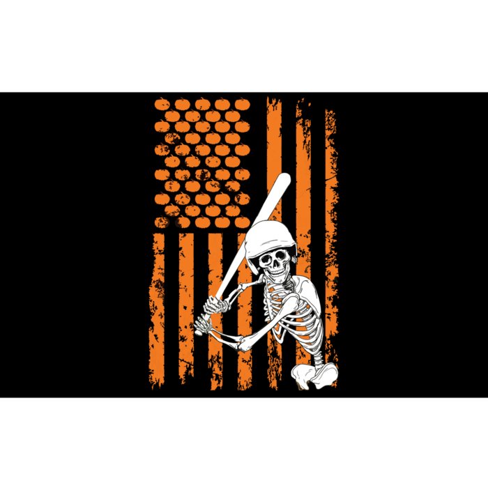 Skeleton Baseball Player Fan Skeleton Halloween Baseball Bumper Sticker