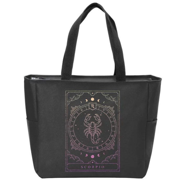 Scorpio Birthday Present Women Girl Zodiac Sign Zip Tote Bag