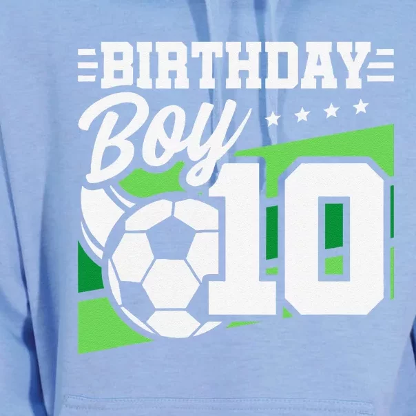 Soccer Birthday Party 10 Year Old Boy 10th Birthday Unisex Surf Hoodie