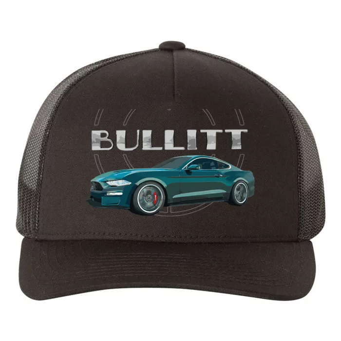 S550 Bullitt Performance Car 5.0liter V8 Muscle Green Yupoong Adult 5-Panel Trucker Hat