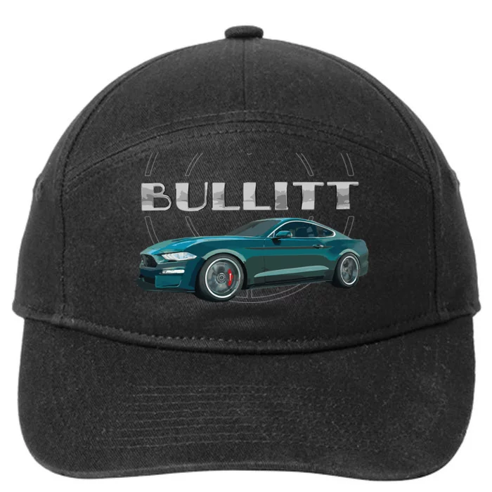 S550 Bullitt Performance Car 5.0liter V8 Muscle Green 7-Panel Snapback Hat