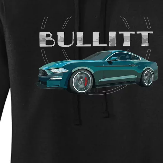 S550 Bullitt Performance Car 5.0liter V8 Muscle Green Women's Pullover Hoodie