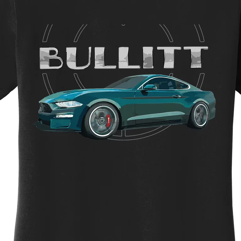 S550 Bullitt Performance Car 5.0liter V8 Muscle Green Women's T-Shirt