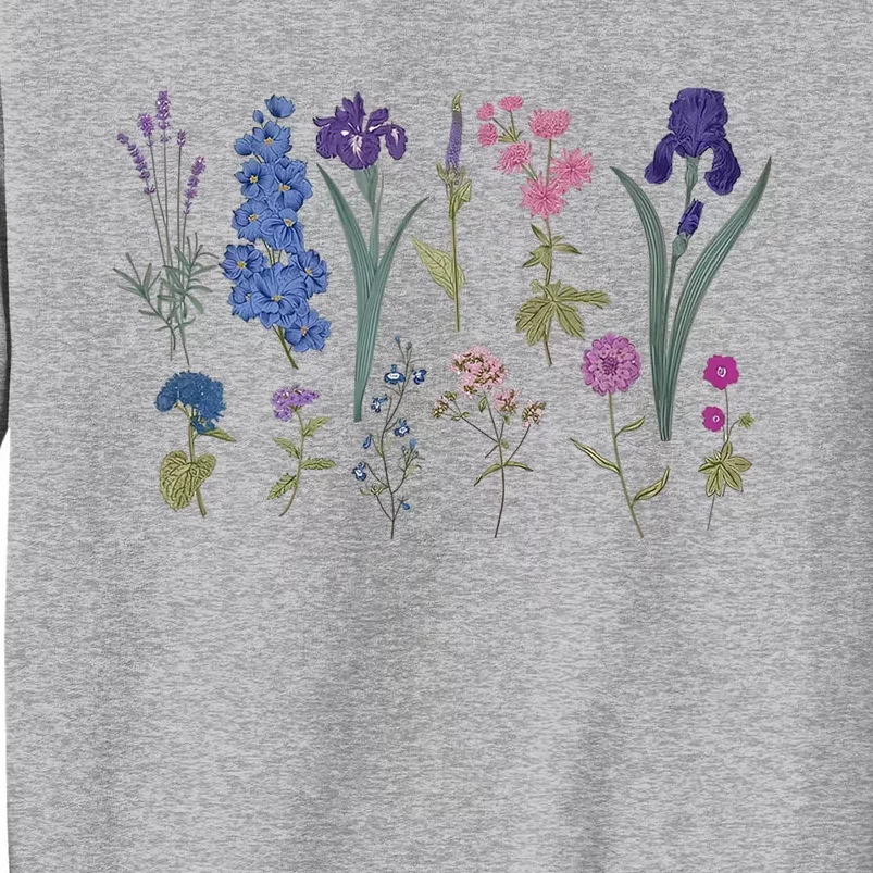 Subtle Bisexual Pride LGBT Month Wildflowers Rainbow Flowers Tall Sweatshirt