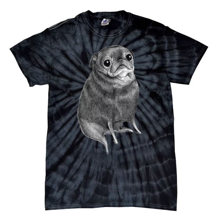 Sweet Black Pug Tie-Dye T-Shirt