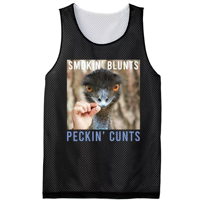 Smokin Blunts Peckin Cunts Mesh Reversible Basketball Jersey Tank