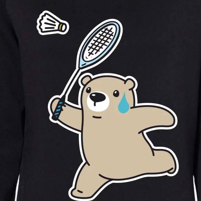 Sweet Bear Playing Badminton Badminton Player Badminton Gift Womens California Wash Sweatshirt