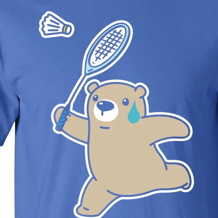 Sweet Bear Playing Badminton Badminton Player Badminton Gift Tall T-Shirt