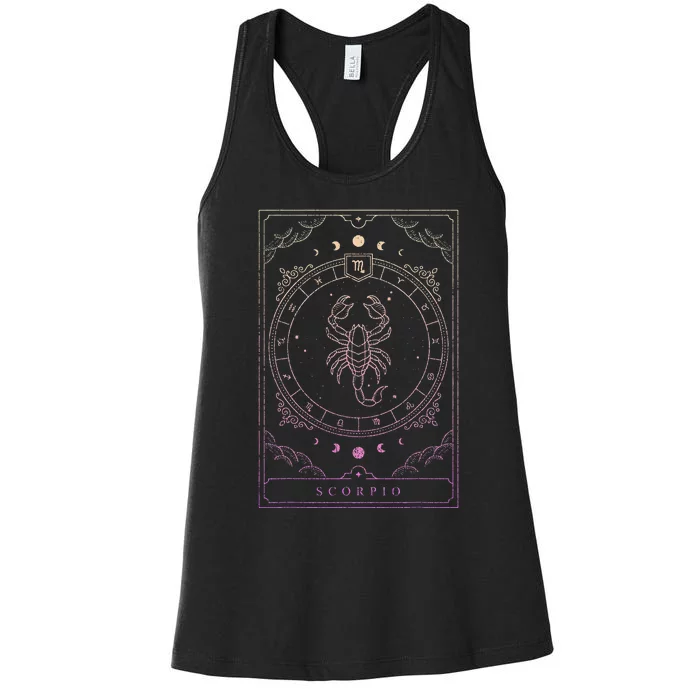 Scorpio Birthday Present Wo Zodiac Sign Women's Racerback Tank