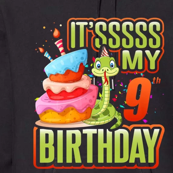 Snake Birthday Party Kids 9th Reptile Supplies Decorations Premium Hoodie