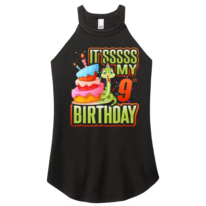 Snake Birthday Party Kids 9th Reptile Supplies Decorations Women’s Perfect Tri Rocker Tank