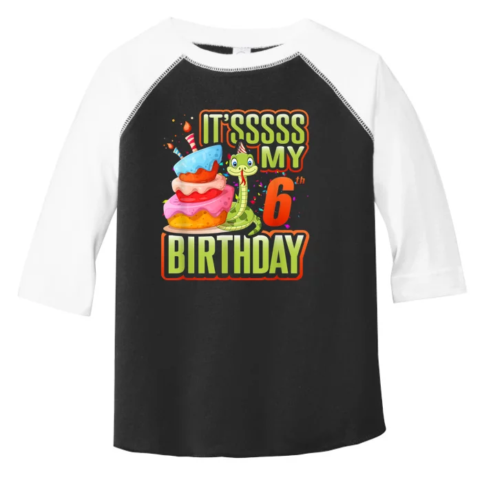 Snake Birthday Party Kids 6th Reptile Supplies Decorations Toddler Fine Jersey T-Shirt