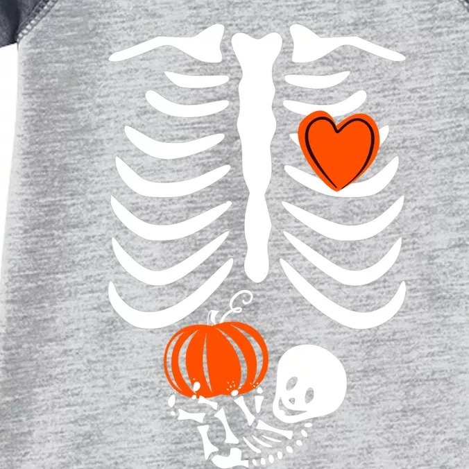 Skeleton Baby Pregnant Xray Rib Cage Halloween Costume Infant Baby Jersey Bodysuit