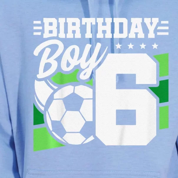 Soccer Birthday Party 6 Year Old Boy 6th Birthday Unisex Surf Hoodie