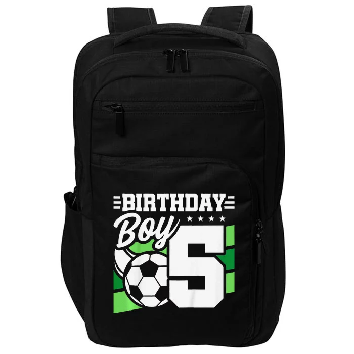 Soccer Birthday Party 5 Year Old Boy 5th Birthday Impact Tech Backpack