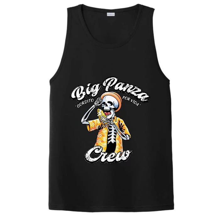 Skeleton Big Panza Crew Chingon Performance Tank