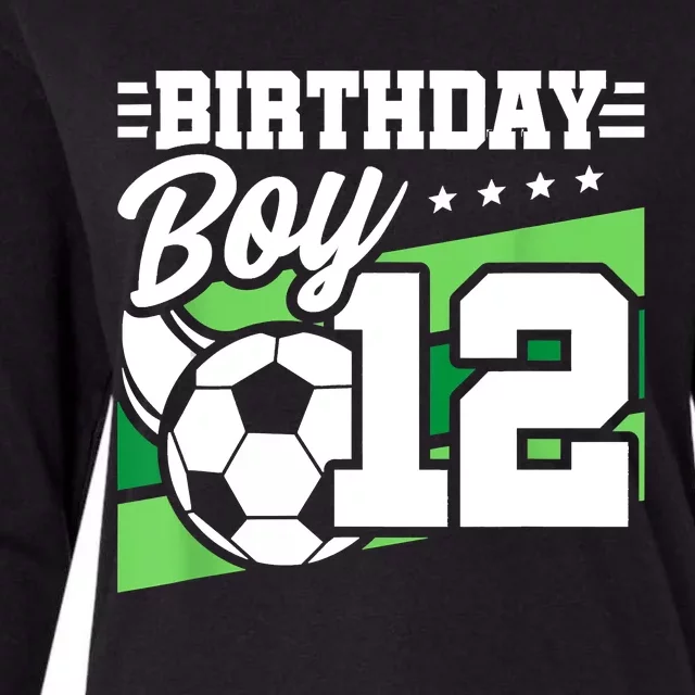 Soccer Birthday Party 12 Year Old Boy 12th Birthday Womens Cotton Relaxed Long Sleeve T-Shirt