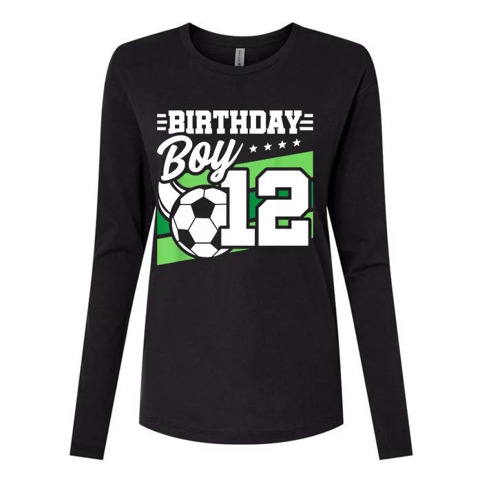 Soccer Birthday Party 12 Year Old Boy 12th Birthday Womens Cotton Relaxed Long Sleeve T-Shirt