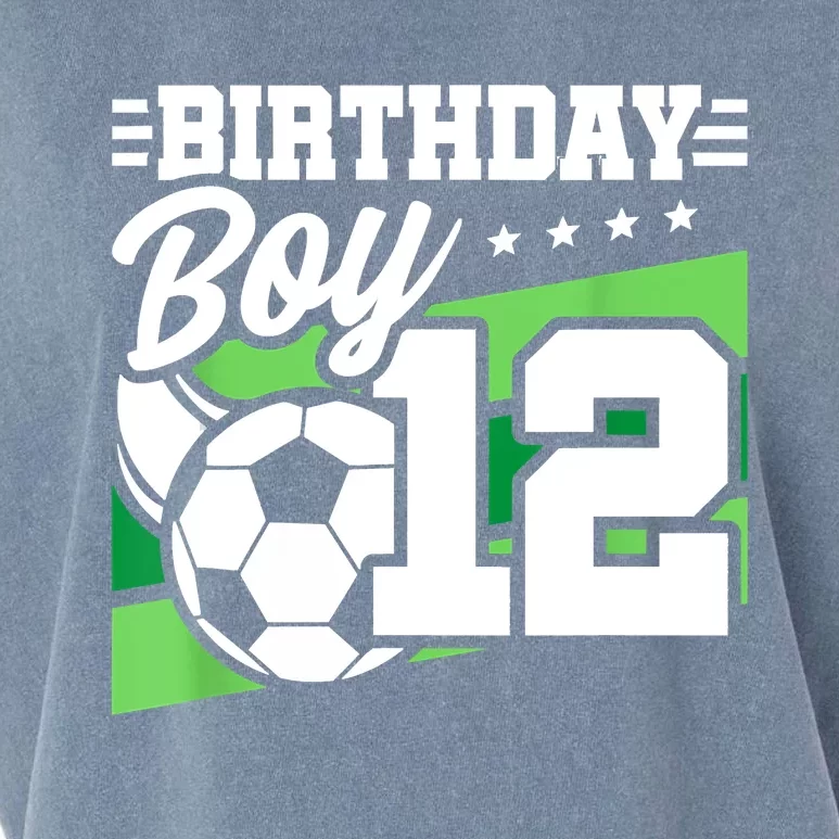 Soccer Birthday Party 12 Year Old Boy 12th Birthday Garment-Dyed Women's Muscle Tee