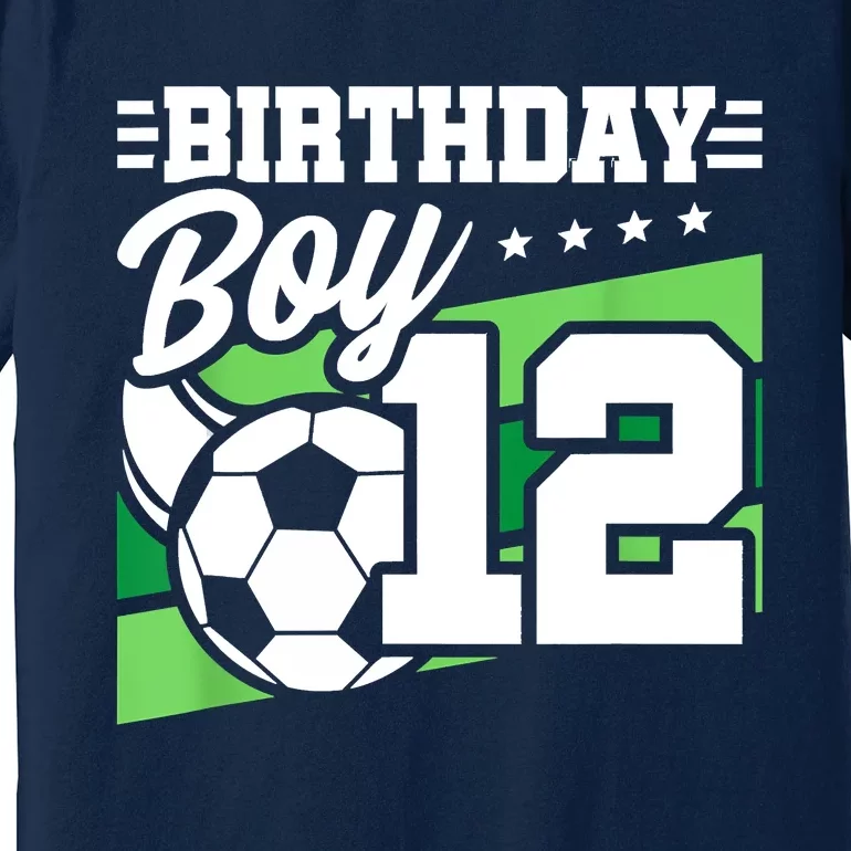 Soccer Birthday Party 12 Year Old Boy 12th Birthday Premium T-Shirt