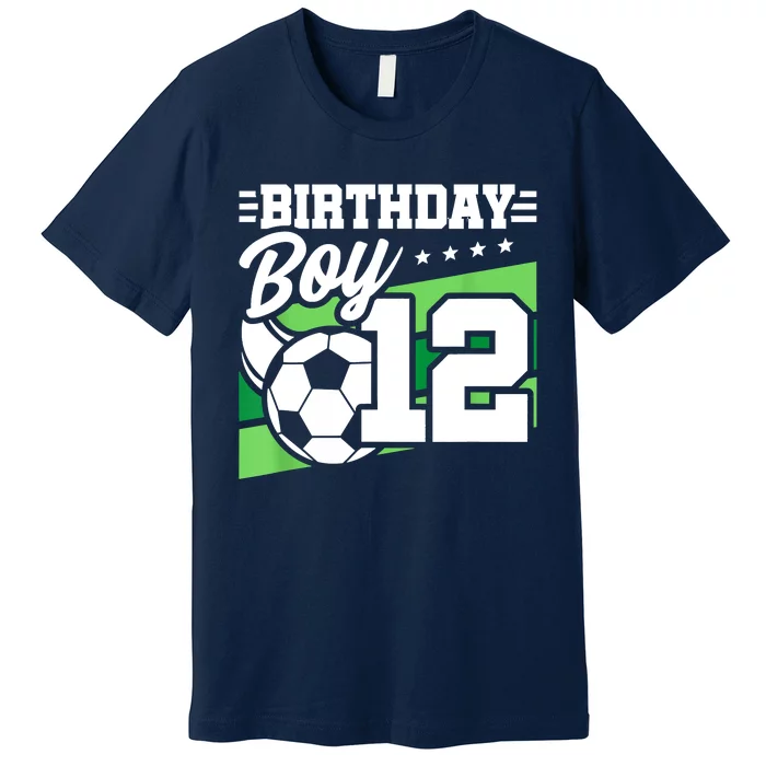 Soccer Birthday Party 12 Year Old Boy 12th Birthday Premium T-Shirt