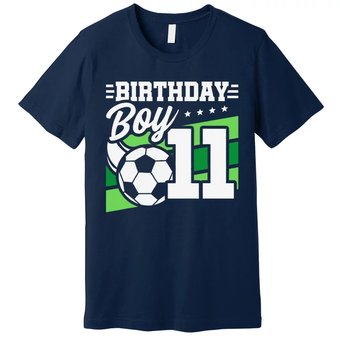 Soccer Birthday Party 11 Year Old Boy 11th Birthday Premium T-Shirt