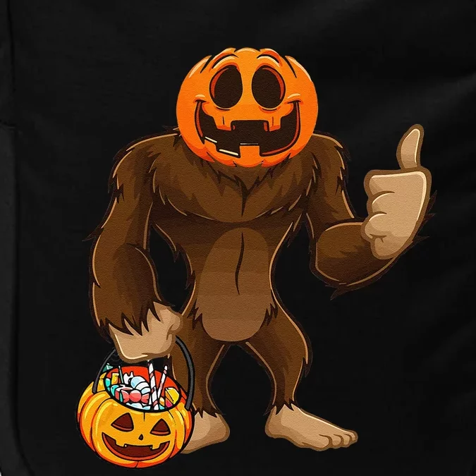 Scary Bigfoot Pumpkin Head Halloween Costume Funny Impact Tech Backpack