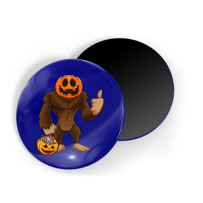 Scary Bigfoot Pumpkin Head Halloween Costume Funny Magnet