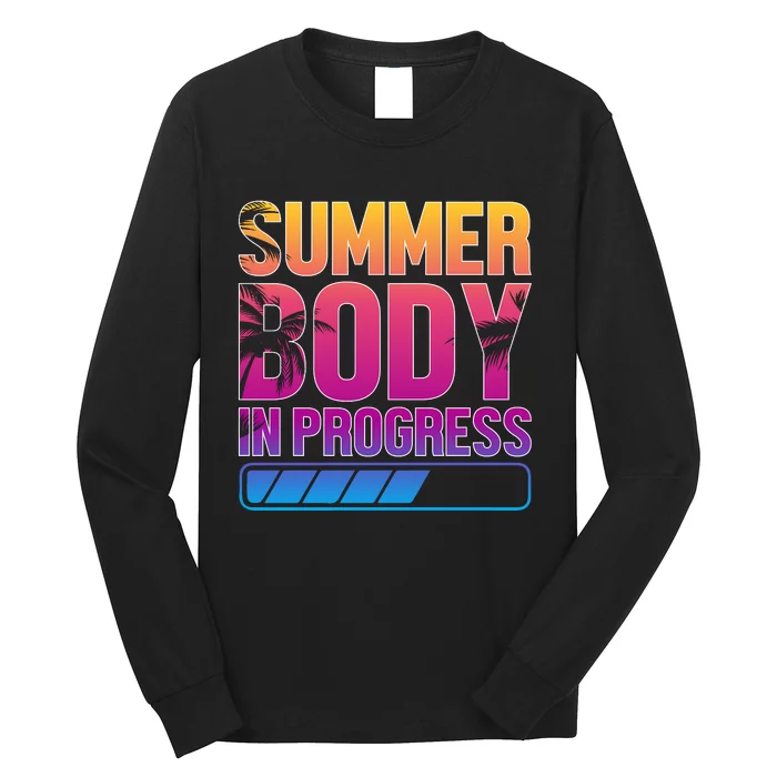 Summer Body Progress Motif Long Sleeve Shirt