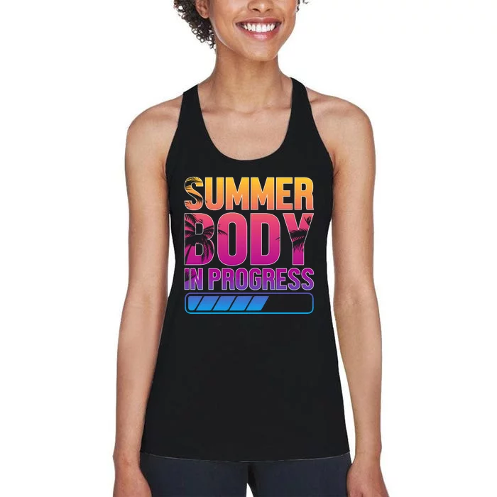 Summer Body Progress Motif Women's Racerback Tank