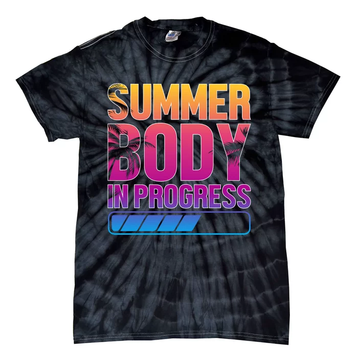 Summer Body Progress Motif Tie-Dye T-Shirt