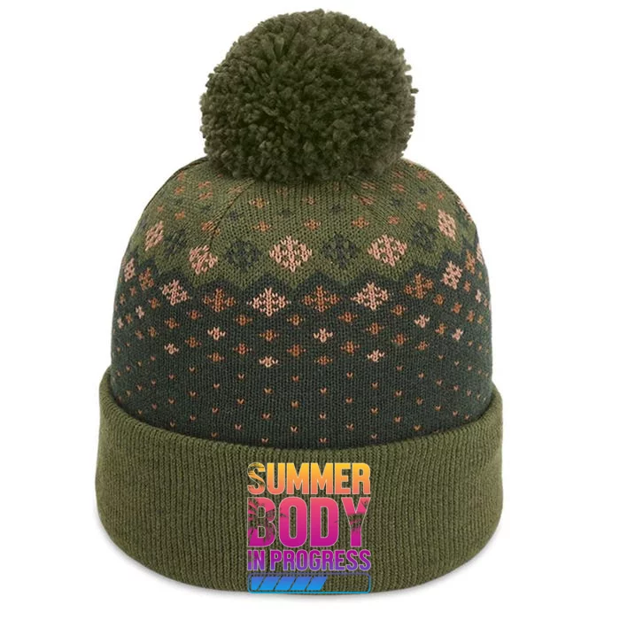 Summer Body Progress Motif The Baniff Cuffed Pom Beanie