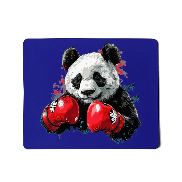 Sport Boxing Panda Costume With Boxing Gloves Mousepad