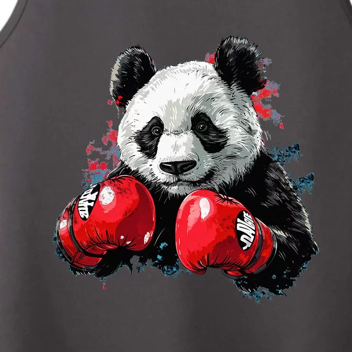 Sport Boxing Panda Costume With Boxing Gloves Performance Tank